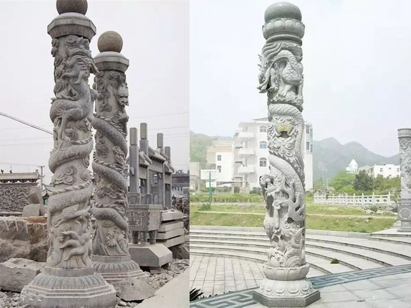 浮雕龙柱