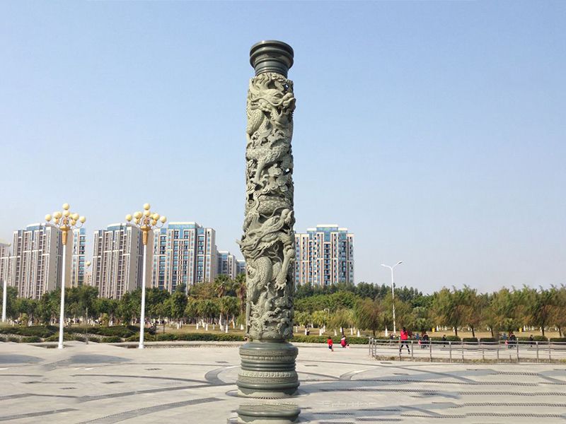 广场浮雕龙柱制作安装