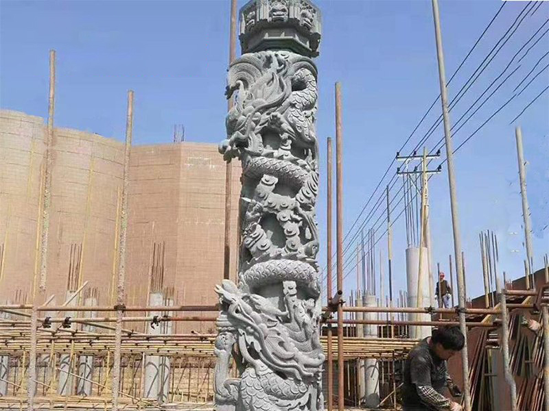 石雕龙柱是怎么雕刻制作的？